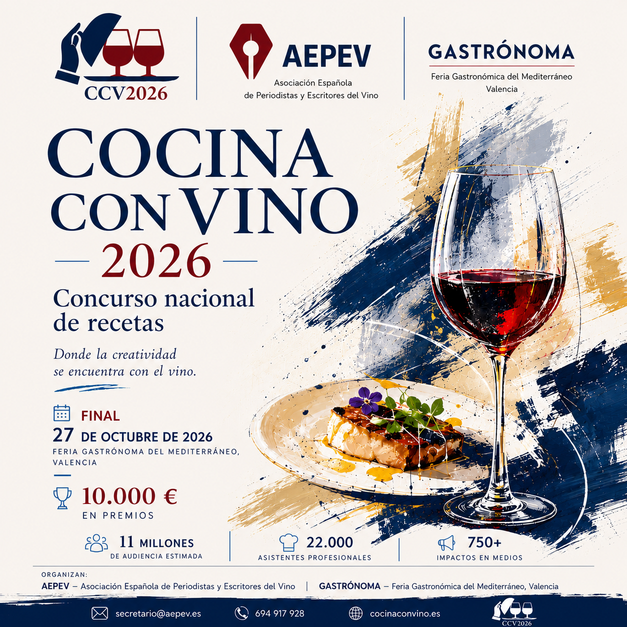Histórico: España estrena el primer Concurso Nacional de Cocina con Vino y revoluciona la gastronomía. Concurso Nacional de Cocina con Vino